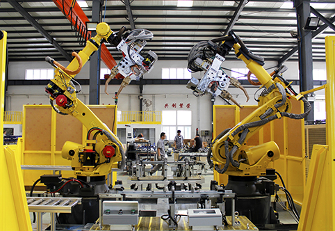 车门槛点焊机器人智能复合自动化生产线